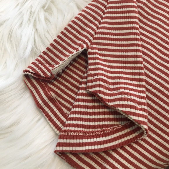 Free People burnt orange striped shirt - Picture 4 of 7